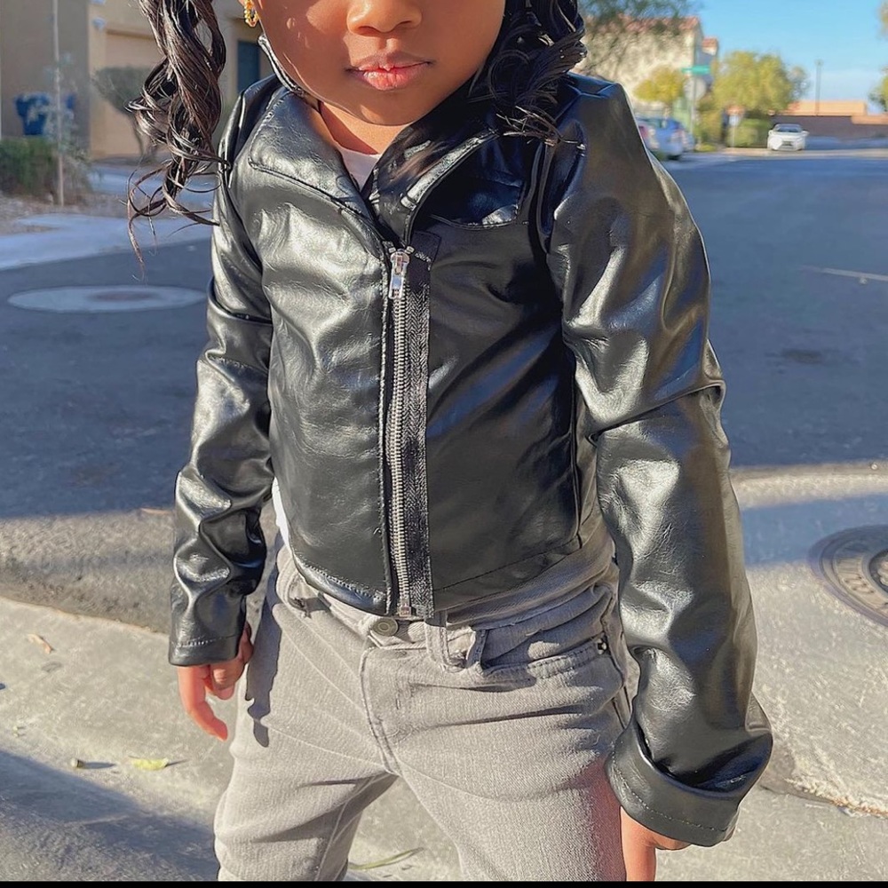 Toddler Faux Leather Jacket (2T)